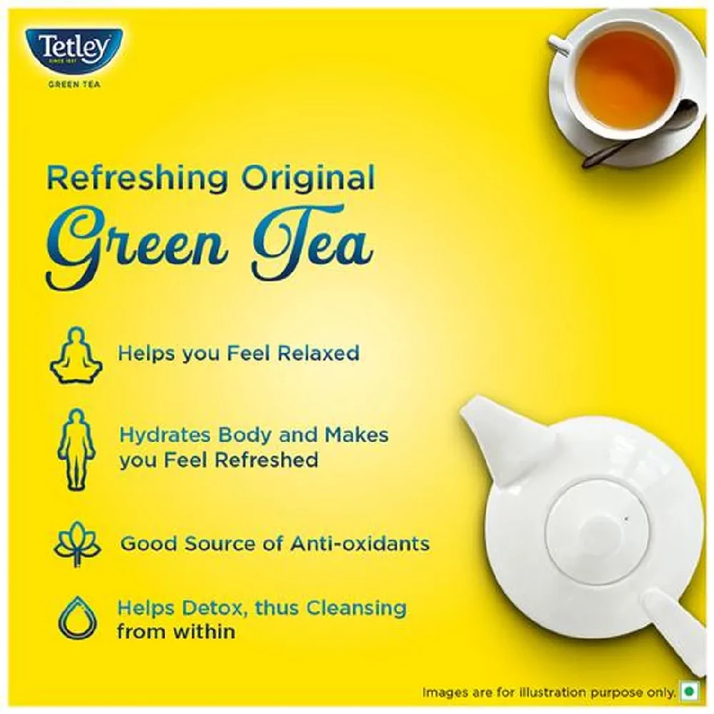 Tetley Long Leaf Original Green Tea - Rich Source Of Antioxidants, 100 g-4.webp